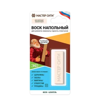 Изображение товара Воск для напольных покрытий Мастер Сити дуб молочный 150 мл Изображение товара Воск для напольных покрытий Мастер Сити дуб молочный 150 мл