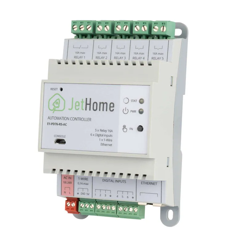 Контроллер на DIN-рейку JetHome JetHub E1 PD76-R5-AC (v2)_1