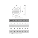 Решетка вентиляционная 125 мм серая ERA_5
