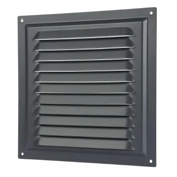 Изображение товара Металлическая решетка вентиляционная 200х200 мм ERA серая для наружных систем Изображение товара Металлическая решетка вентиляционная 200х200 мм ERA серая для наружных систем