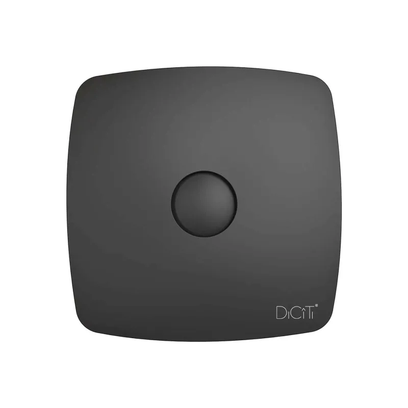 Вентилятор DiCiTi RIO 4C D100 32дБ 100м3/ч с обратным клапаном, съемной лицевой панелью, матовый черный_1