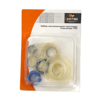 Изображение товара Набор сантехнических прокладок для смесителя Сантехник №2 Изображение товара Набор сантехнических прокладок для смесителя Сантехник №2