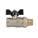 Кран шаровый со сгоном LD Pride 1/2" бабочка с биркой_2
