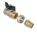 Кран шаровый со сгоном LD Pride 1/2" бабочка с биркой_4