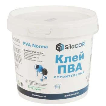 Изображение товара Клей ПВА строительный SilaCOR 1 кг для внутренних и наружных работ Изображение товара Клей ПВА строительный SilaCOR 1 кг для внутренних и наружных работ