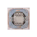 Переключатель проходной двухклавишный Кварта белый IP20 IEK_5