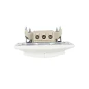 Переключатель проходной двухклавишный Кварта белый IP20 IEK_4