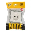 Механизм розетки без заземления Brite белая IP20 IEK_5