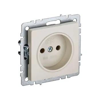 Изображение товара Механизм розетки без заземления IEK Brite IP20 для внутренней установки Изображение товара Механизм розетки без заземления IEK Brite IP20 для внутренней установки