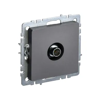 Механизм розетки ТВ оконечная Brite сталь IP20 IEK