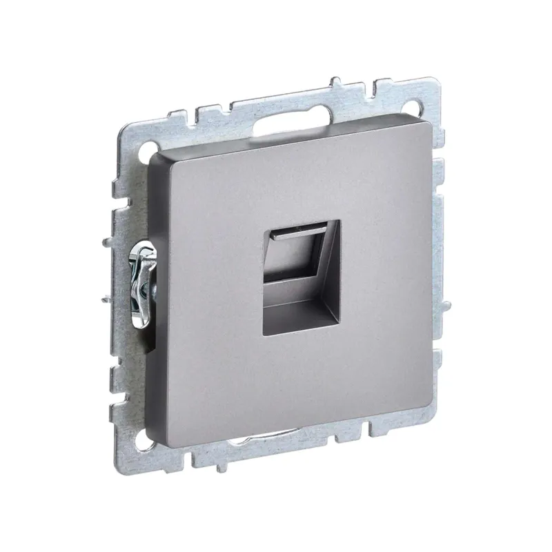Механизм розетки компьютерная RJ45 5E Brite сталь IP20 IEK_1