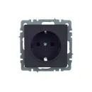 Механизм розетки с заземлением Brite графит IP20 IEK_2