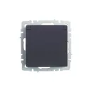 Механизм розетки с заземлением со шторками и крышкой Brite графит IP44 IEK_3
