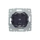 Механизм розетки с заземлением со шторками и крышкой Brite графит IP44 IEK_4