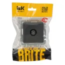 Механизм розетки ТВ оконечная Brite графит IP20 IEK_5