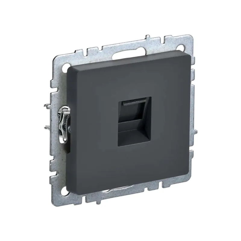 Механизм розетки компьютерная RJ45 5E Brite графит IP20 IEK_1