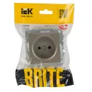 Механизм розетки без заземления Brite шампань IP20 IEK_5