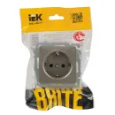 Механизм розетки с заземлением Brite шампань IP20 IEK_5