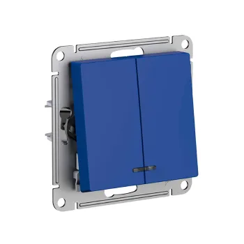 Изображение товара Двухклавишный выключатель AtlasDesign с подсветкой Systeme Electric аквамарин Изображение товара Двухклавишный выключатель AtlasDesign с подсветкой Systeme Electric аквамарин