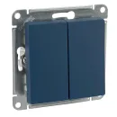 Механизм переключателя проходного двухклавишный AtlasDesign аквамарин IP20 Systeme Electric_1