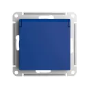 Механизм розетки с заземлением со шторками и крышкой AtlasDesign аквамарин IP44 Systeme Electric_2