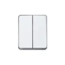 Выключатель двухклавишный накладной AtlasDesign белый IP54 Systeme Electric_2