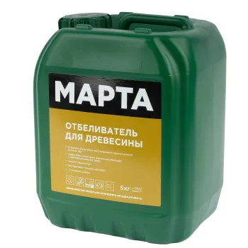 Изображение товара Отбеливатель для древесины Марта 5кг водная основа защитное покрытие Изображение товара Отбеливатель для древесины Марта 5кг водная основа защитное покрытие