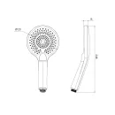 Лейка для душа 3 режима 120мм черная матовая Optima Home OPH12BPi18 Iddis_4