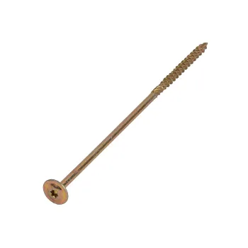 Изображение товара Саморез строительный 8х240 мм с желтопассированным покрытием Bullit для дерева Изображение товара Саморез строительный 8х240 мм с желтопассированным покрытием Bullit для дерева