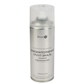 Изображение товара Грунт-эмаль аэрозольная Elcon Zintech серебристая глянцевая 0,52л Изображение товара Грунт-эмаль аэрозольная Elcon Zintech серебристая глянцевая 0,52л