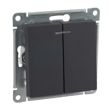 Изображение товара Двухклавишный выключатель AtlasDesign с подсветкой базальт IP20 Systeme Electric Изображение товара Двухклавишный выключатель AtlasDesign с подсветкой базальт IP20 Systeme Electric