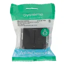 Механизм выключателя двухклавишный с подсветкой AtlasDesign базальт IP20 Systeme Electric_5