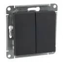 Механизм выключателя двухклавишный AtlasDesign базальт IP20 Systeme Electric_1