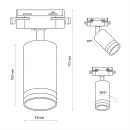Светильник трековый Ritter GU10 поворотный цилиндр 55х100 мм черный_2