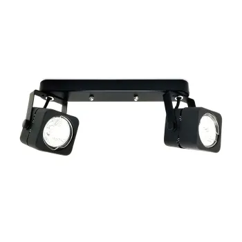 Изображение товара Светильник спот Ambrella BK 2 лампы GU10 накладной поворотный с выключателем черный Изображение товара Светильник спот Ambrella BK 2 лампы GU10 накладной поворотный с выключателем черный