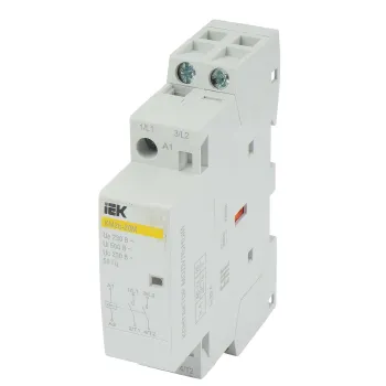 Изображение товара Контактор модульный IEK 20А КМ20-20М для управления электрическими цепями Изображение товара Контактор модульный IEK 20А КМ20-20М для управления электрическими цепями