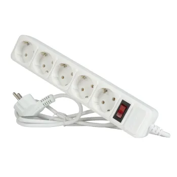 Изображение товара Сетевой фильтр Старт 5 розеток 2200Вт с заземлением белый 1,5м Изображение товара Сетевой фильтр Старт 5 розеток 2200Вт с заземлением белый 1,5м