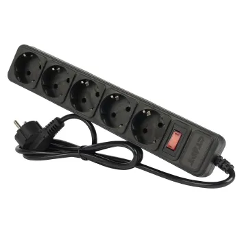 Изображение товара Фильтр сетевой Старт 5 розеток 2200Вт с заземлением черный 1,5 м Изображение товара Фильтр сетевой Старт 5 розеток 2200Вт с заземлением черный 1,5 м