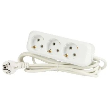 Изображение товара Удлинитель TDM 3 розетки с заземлением 2300Вт 3 м Изображение товара Удлинитель TDM 3 розетки с заземлением 2300Вт 3 м