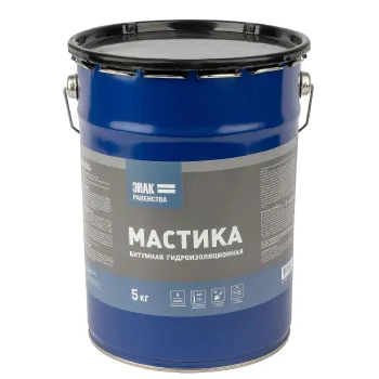 Изображение товара Гидроизоляционная мастика Знак Равенства 5 кг для кровли и фундамента Изображение товара Гидроизоляционная мастика Знак Равенства 5 кг для кровли и фундамента