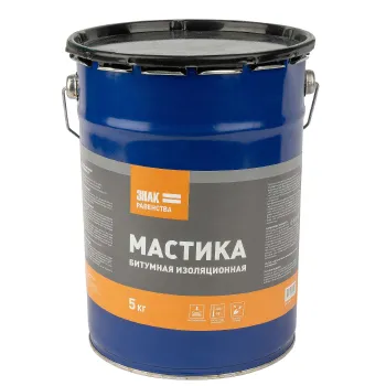 Изображение товара Битумная изоляционная мастика Знак Равенства 5 кг для наружных работ Изображение товара Битумная изоляционная мастика Знак Равенства 5 кг для наружных работ