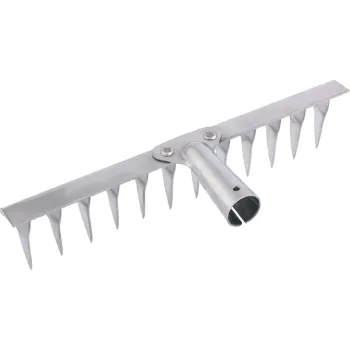 Изображение товара Грабли садовые 12 зубьев из нержавеющей стали Сибртех без черенка Изображение товара Грабли садовые 12 зубьев из нержавеющей стали Сибртех без черенка