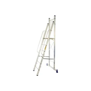Изображение товара Стремянка-помост алюминиевая 6 ступеней Алюмет на высоту 1,6 м Изображение товара Стремянка-помост алюминиевая 6 ступеней Алюмет на высоту 1,6 м