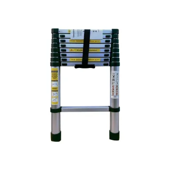 Изображение товара Телескопическая приставная лестница 2,6м Алюмет 9 ступеней Изображение товара Телескопическая приставная лестница 2,6м Алюмет 9 ступеней