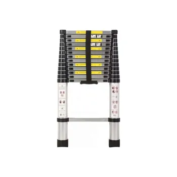 Изображение товара Телескопическая приставная лестница 14 ступеней Алюмет 4,1м для дома и работы Изображение товара Телескопическая приставная лестница 14 ступеней Алюмет 4,1м для дома и работы