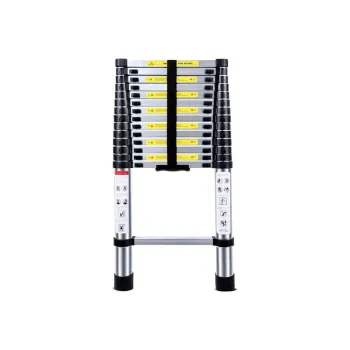 Изображение товара Телескопическая лестница 15 ступеней 4,4м Алюмет Изображение товара Телескопическая лестница 15 ступеней 4,4м Алюмет