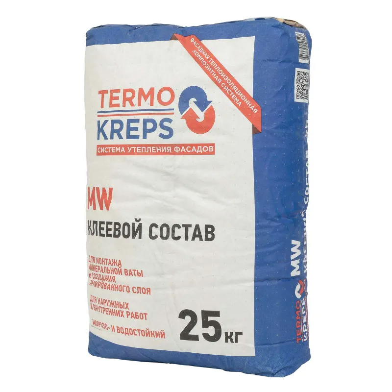 Штукатурно-клеевая смесь для минеральной ваты Termokreps MW 25 кг_1