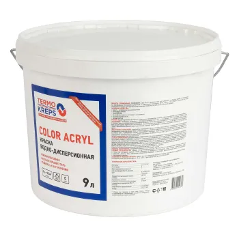 Изображение товара Фасадная краска Termokreps Color Acryl матовая база C 9л для наружных фасадных работ Изображение товара Фасадная краска Termokreps Color Acryl матовая база C 9л для наружных фасадных работ