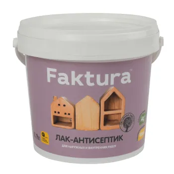 Изображение товара Акриловый лак Faktura сосна 0,9 л для внутренней отделки деревянных поверхностей Изображение товара Акриловый лак Faktura сосна 0,9 л для внутренней отделки деревянных поверхностей