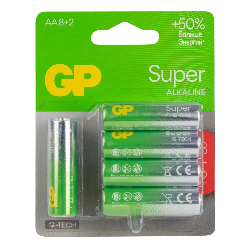 Батарейка алкалиновая LR6 АА GP Super Alkaline 10шт_1